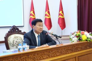 ສະຖາບັນການເມືອງ ແລະ ການປົກຄອງແຫ່ງຊາດ ຕ້ອນຮັບການຢ້ຽມຢາມ, ພົບປະ ແລະ ໂອ້ລົມຊີ້ນຳ ຂອງສະຫາຍ ເລຂາທິການໃຫຍ່, ປະທານປະເທດ