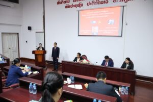 ພິທີຮັບມະຫາຊົນກ້າວໜ້າເຂົ້າເປັນສະມາຊິກພັກສຳຮອງ ແລະ ເລື່ອນສະມາຊິກພັກສຳຮອງຂຶ້ນເປັນສະມາຊິກພັກສົມບູນ ທີ່ສະຖາບັນການເມືອງ ແລະ ການປົກຄອງແຫ່ງຊາດ